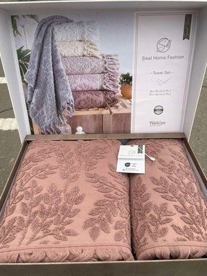 Набор махровых полотенец Sikel жаккард Towel Set из 2 шт. 50x90 см + 70&times;140 см., модель 4 211521 фото