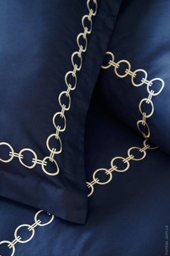 Постельное белье MieCasa сатин - Circle lacivert-bej синее-бежевое евро 115403 фото