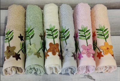 Набор махровых полотенец Ma Me Cotton V5 из 6 штук 30х50 см 123587 фото