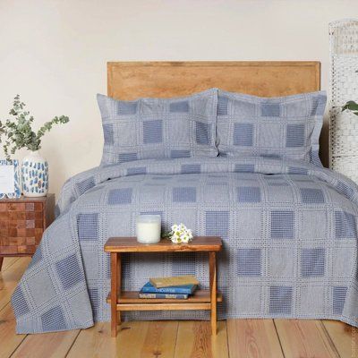 Покрывало с наволочками Karaca Home Berta indigo индиго 230х240 см евро 127182 фото