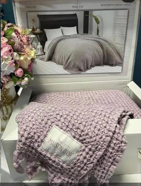 Покривало вафельне Maison D'or Paris emeline lilac 240x260 см 83083 фото