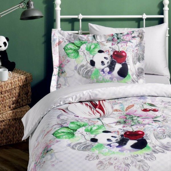 Постільна білизна Tivolyo Home Panda полуторна 69742 фото