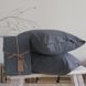 Набір простирадл La Modno 180x200+30 см на гумці з наволочками 50х70 см Stonewashed Anthracite  207921 фото 2