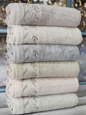 Набор махровых бамбуковых полотенец Pupilla из 6 - ти шт. 50х90 см, модель 2 148804 фото