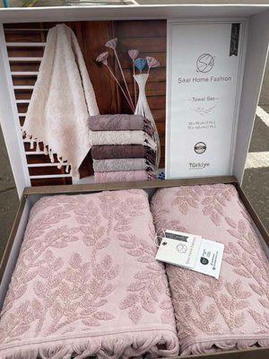 Набор махровых полотенец Sikel жаккард Towel Set из 2 шт. 50x90 см + 70&times;140 см., модель 5 211522 фото