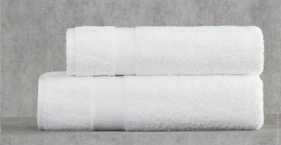 Набор махровых полотенец Pavia Senga beyaz из 2 шт. (50x85 см + 70x140 см) 123705 фото