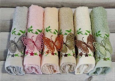 Набор махровых полотенец Ma Me Cotton V4 из 6 штук 30х50 см 123586 фото