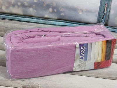 Простирадло трикотажне Bestclass Home 180&times;200+25 см на гумці з наволочками, бузкове 167875 фото