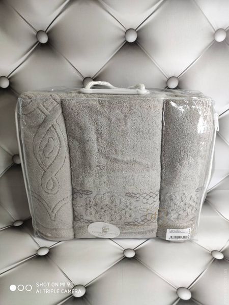 Набор махровых полотенец Pupilla из 3-х штук (40x60 см + 50x90 см + 70x140 см), модель 9 118617 фото