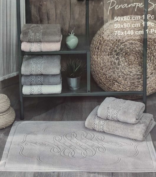 Набор махровых полотенец Pupilla из 3-х штук (40x60 см + 50x90 см + 70x140 см), модель 9 118617 фото