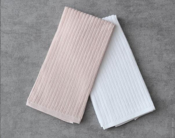 Набір рушників для кухні Pavia Stripe beyaz – pudra 40х60 см. – 2 шт. 123720 фото