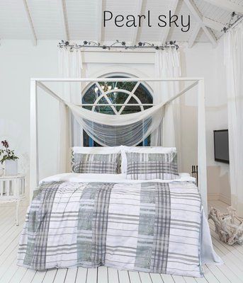 Постільна білизна Altinbasak Pearl sky ранфорс полуторний 205617 фото