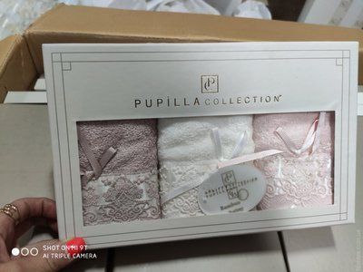 Набір бамбукових рушників Pupilla з 3 шт. 30x50 см. модель 10 103304 фото