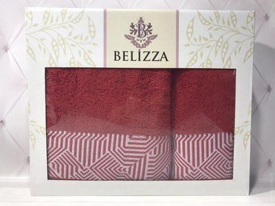 Набір махрових рушників Belizza з 2 штук 50x90 см+70x140 см, модель 18 94423 фото