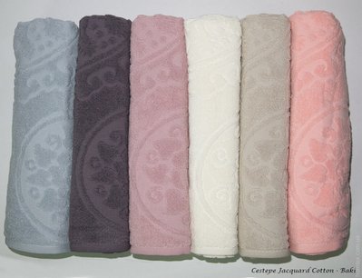 Набор махровых полотенец Cestepe Cotton Jacquard Baki из 6 штук 70х140 см 78817 фото