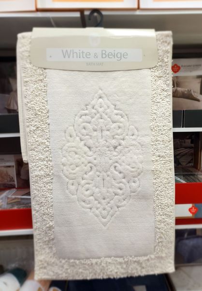 Набор ковриков из 2-х штук White Beige 50x60 см + 60x100 см, модель 2 194572 фото