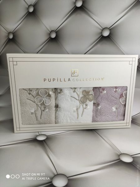 Набор махровых полотенец Pupilla из 3-х штук 30x50 см, модель 21 118639 фото