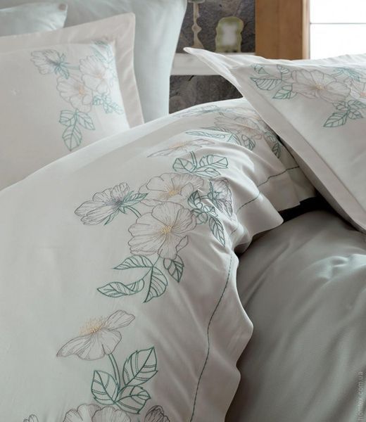 Постельное белье Dantela Vita Embroidered Hare Maldiv евро 65501 фото
