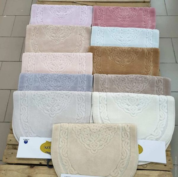 Набір килимків для ванної кімнати Zeron Cotton Mat 50x60 см + 60x100 см, світло-коричневий. 118713 фото