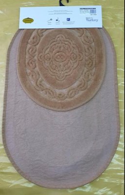 Набір килимків для ванної кімнати Zeron Cotton Mat 50x60 см + 60x100 см, шоколадний. 118710 фото