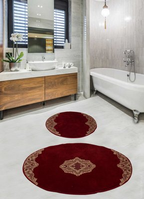 Набір килимків з гіпюром для ванної кімнати Diva Nice Gold 60x100+50x60 см 106884 фото