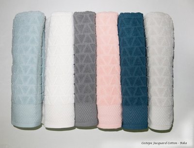 Набор махровых полотенец Cestepe Cotton Jacquard Rika из 6 штук 50х90 см 78816 фото