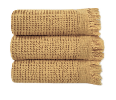 Набір рушників Lotus Home Rius mustard гірчичний 35х50 з 3 шт. 203046 фото