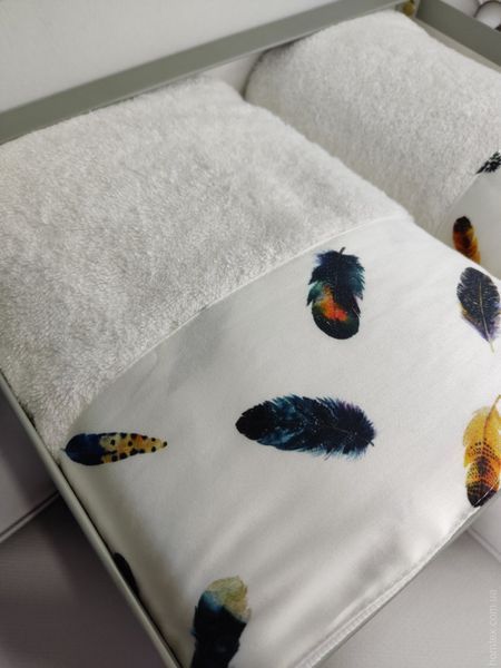 Набір махрових рушників із 2-х штук Belizza Feather 50x90 см + 70x140 см 118881 фото