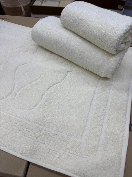 Набір махрових рушників для ніг Gold soft life 50х70 см із 6-ти шт. кремові 217374 фото