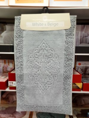 Набор ковриков из 2-х штук White Beige 50x60 см + 60x100 см, модель 4 194574 фото