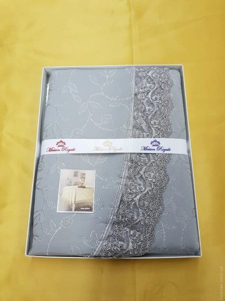 Скатертина овальна KDK Gri 160х220 см 117986 фото