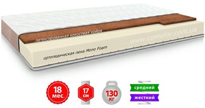 Матрац безпружинний Come-for Оріон 90x190 см 72520 фото