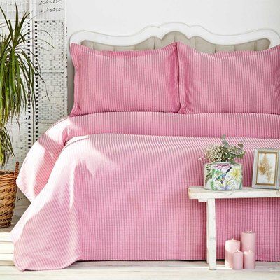 Покрывало с наволочками Karaca Home Cally fusya фуксия 230x240 см 95467 фото
