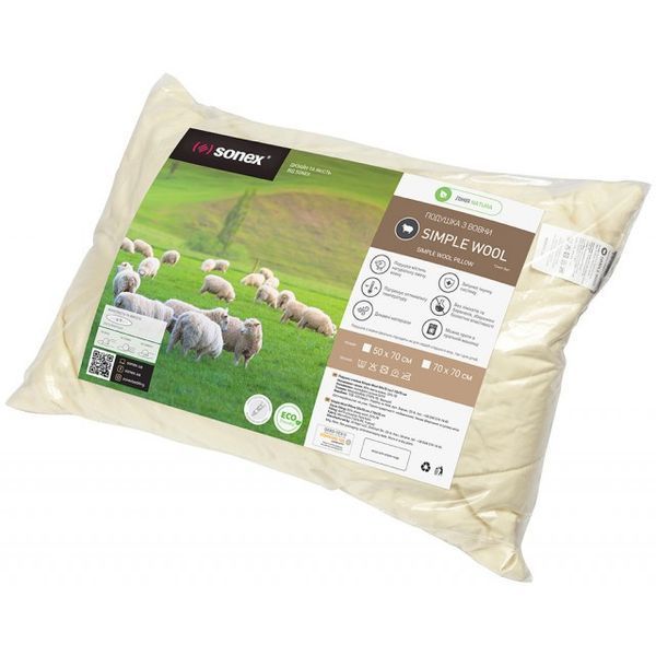 Подушка із вовни Sonex Simple Wool 50х70 см 121359 фото