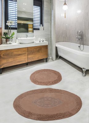 Набір килимків для ванної кімнати Diva Wazo Beige 60x100+50x60 см 106880 фото