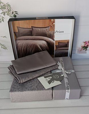 Постельное белье Romeo Home сатин - жаккард Prism евро 211392 фото