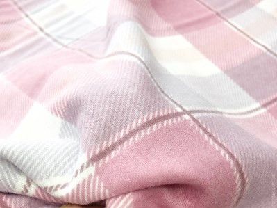 Постельное белье Almira Mix фланель Акварель клетка розовый евро 88198 фото