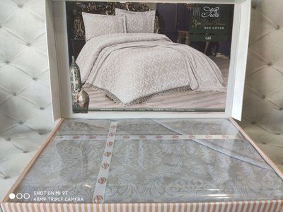 Покривало жакардове Karina Homme Seda gri 250x260 см 114684 фото