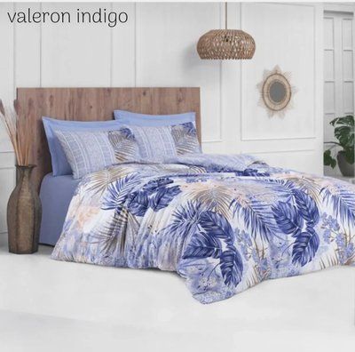 Постільна білизна Altinbasak Valeron indigo ранфорс євро 205688 фото