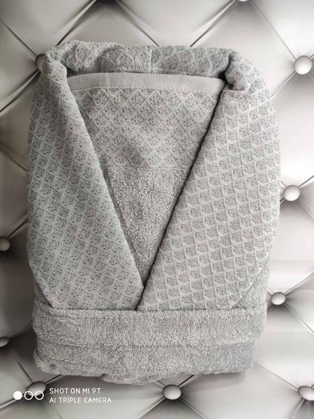 Мужской махровый халат Pupilla + полотенце для лица, модель 4 120560 фото