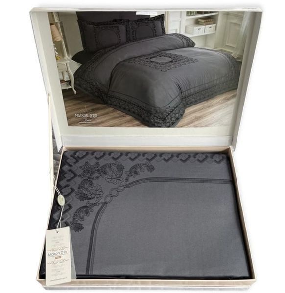 Постельное белье Maison D'or Tom Ross Grey - Black евро 159693 фото