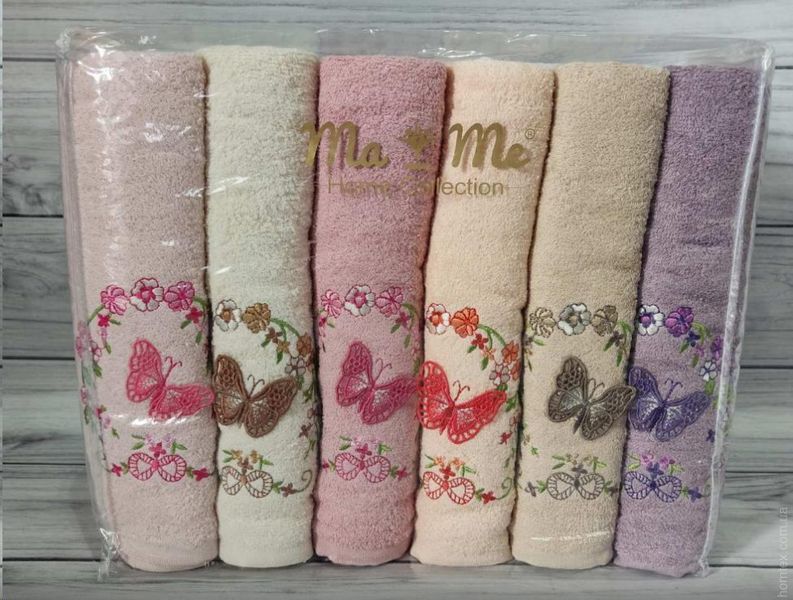 Набор махровых полотенец Ma Me Cotton V1 из 6 штук 50х90 см 123584 фото