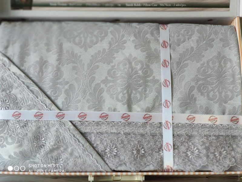 Покрывало жаккардовое Karina Homme Seda gri 250x260 см 114684 фото