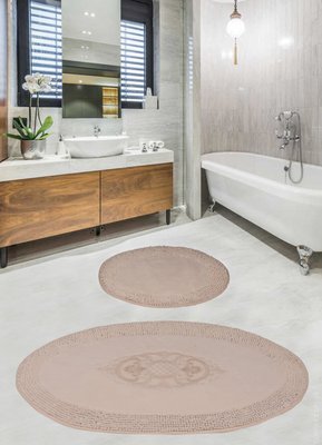 Набір килимків для ванної кімнати Diva Wazo Cream 60x100+50x60 см 106879 фото