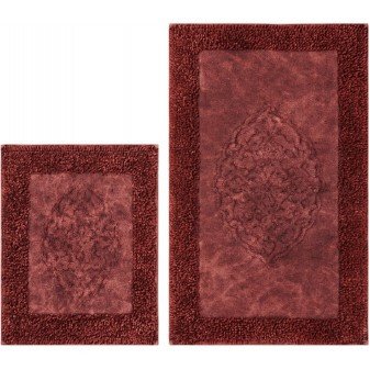 Набір килимків Arya Tiffany Бордовий 2 предмети 60х100 см + 60x50 см 123010 фото