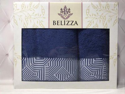 Набір махрових рушників Belizza з 2 штук 50x90 см+70x140 см модель 13 94418 фото