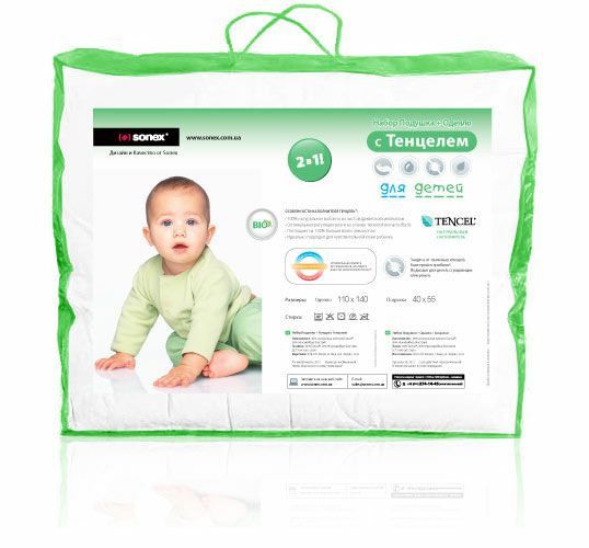Детский комплект (одеяло+подушка) для малышей Sonex с тенцелем облегченное 8348 фото