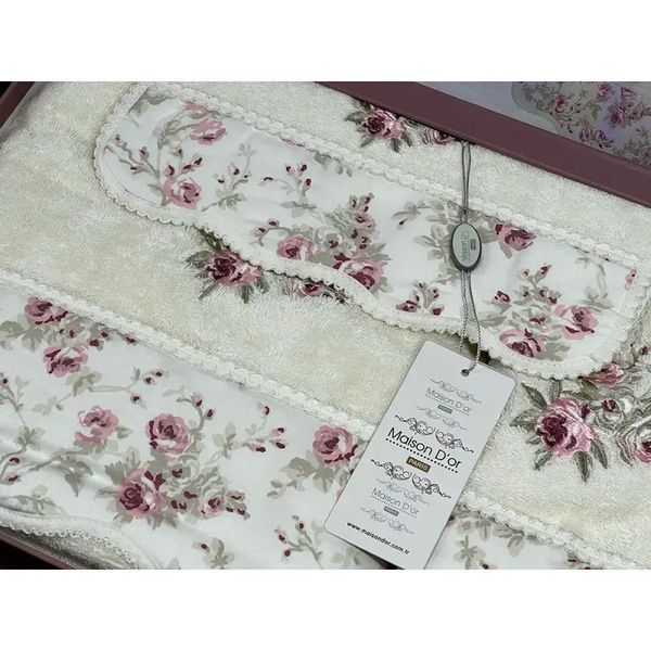 Набор полотенец Maison D'or LADY ROSES ECRU из 3-х шт (30x50 см, 50x100 см, 85x150 см) 121593 фото