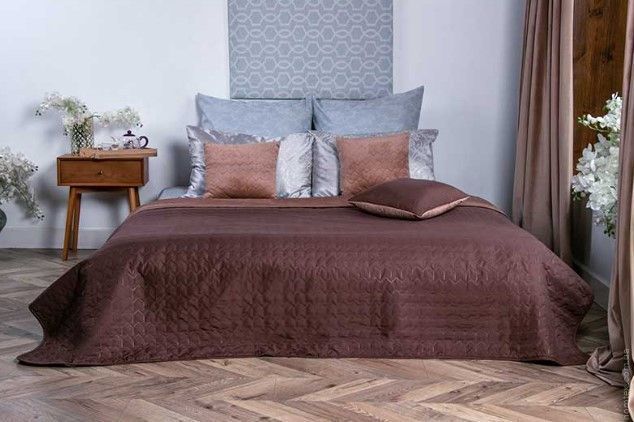 Декоративное покрывало Руно VeLour 180x220 см Cappuccino 121402 фото