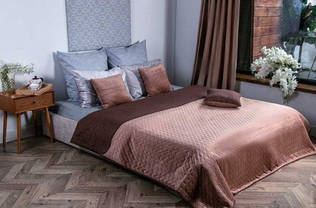 Декоративное покрывало Руно VeLour 180x220 см Cappuccino 121402 фото